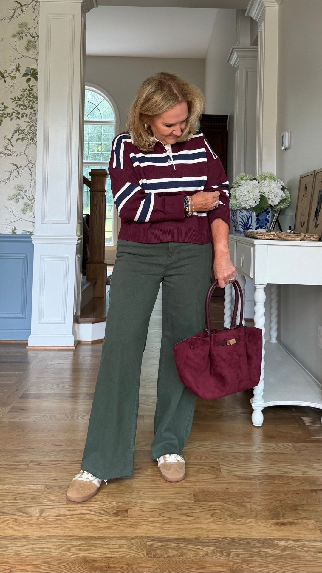 Use code NANETTE15 and get 15% off your 1st order at Avara

I have to say, the burgundy and olive together really caught my eye. The sweater is a medium and the jeans are a 29, and that little pop of burgundy in the bag makes the whole outfit feel pulled together.

#LTKootd #LTKTravel #LTKWorkwear