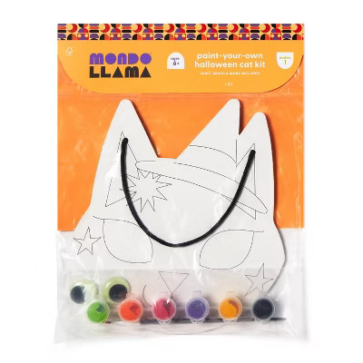 Halloween Craft Cat Canvas Painting Kit - Mondo Llama™ | Target