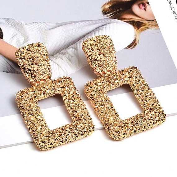 Textured Door Knocker Earrings | Etsy | Etsy (US)