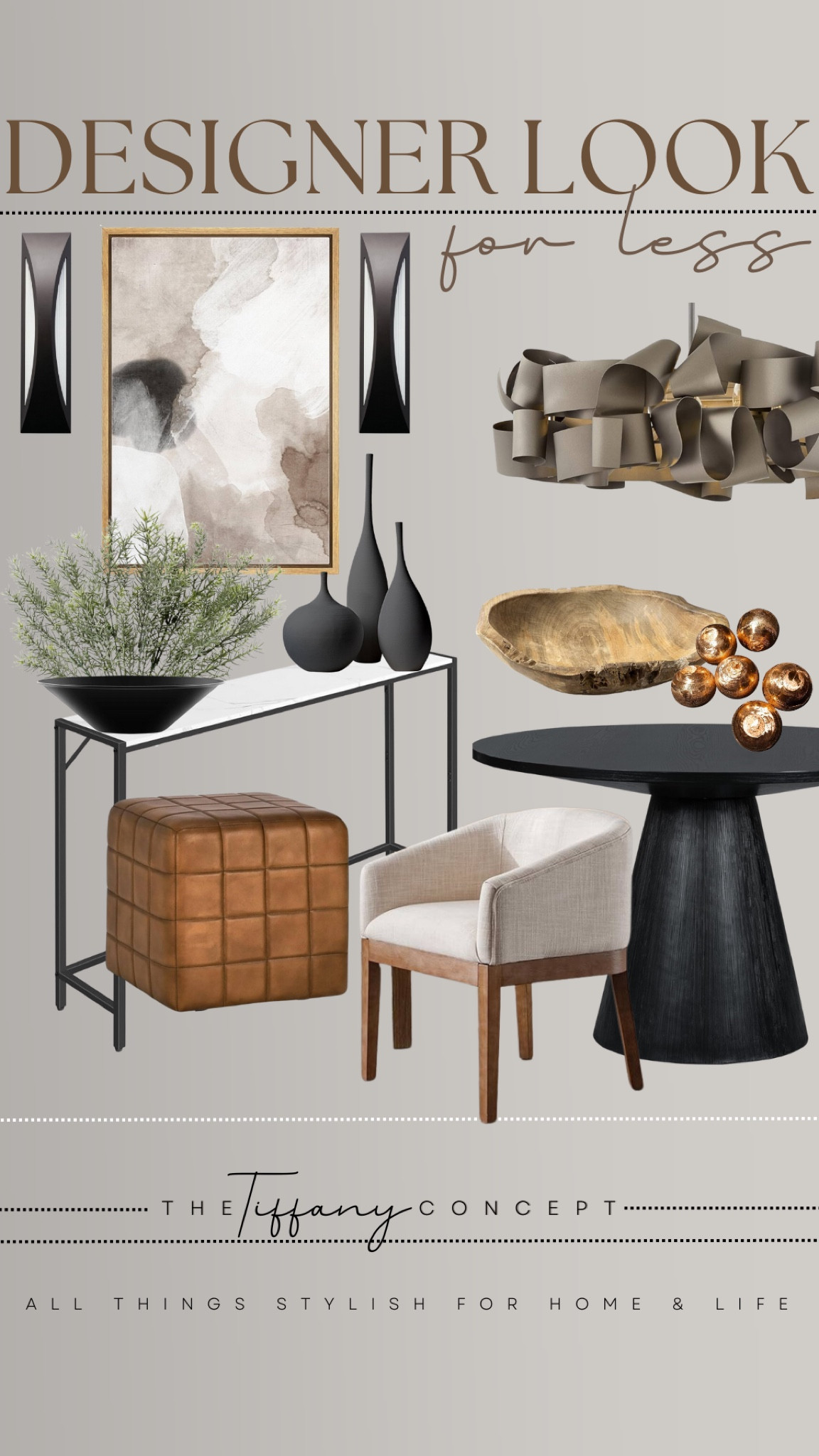 Love this DESIGNER LOOK FOR LESS. The contrast of colors make every item stand out to create an amazing eye catching display. 

#LTKHome #LTKFindsUnder50 #LTKFindsUnder100