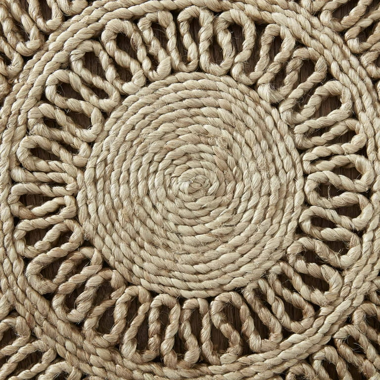 Better Homes & Gardens Jute Flower Placemat- 15"D | Walmart (US)