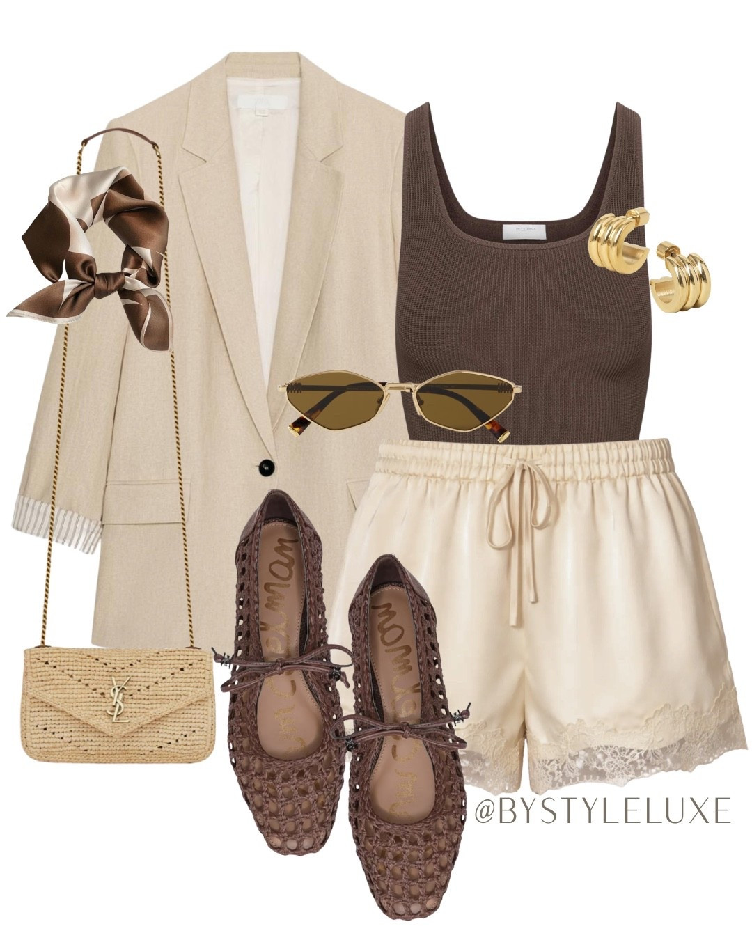 LACE SHORTS - Styling on trend lace satin shorts on a gorg lemon colour for spring/summer

#blazer #shorts #summeroutfit

#LTKsummer #LTKeurope #LTKspring
