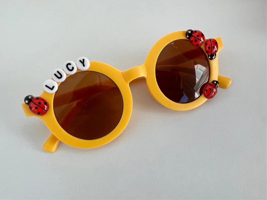 Personalized Ladybug Toddler Sunglasses: Easter Basket, Custom Name Sunglasses | Etsy (US)