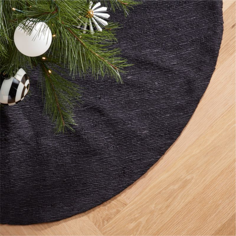 Seca Black Silk Tree Skirt 48'' | CB2 | CB2