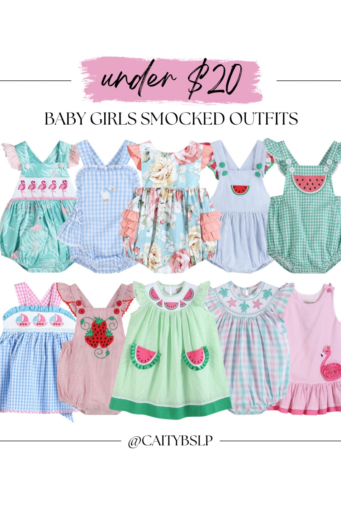 Affordable baby girl smocked summer outfits! 

Zulily, classy baby girl, cute baby girl outfits, girl mama, first time mama, under $20

#LTKFind #LTKSeasonal #LTKbaby