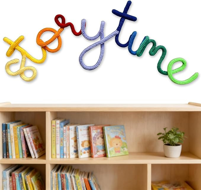 Handmade Storytime Wall Sign-Knitted Wire Storytime Sign Reading Corner Sign Decor story time wal... | Amazon (US)