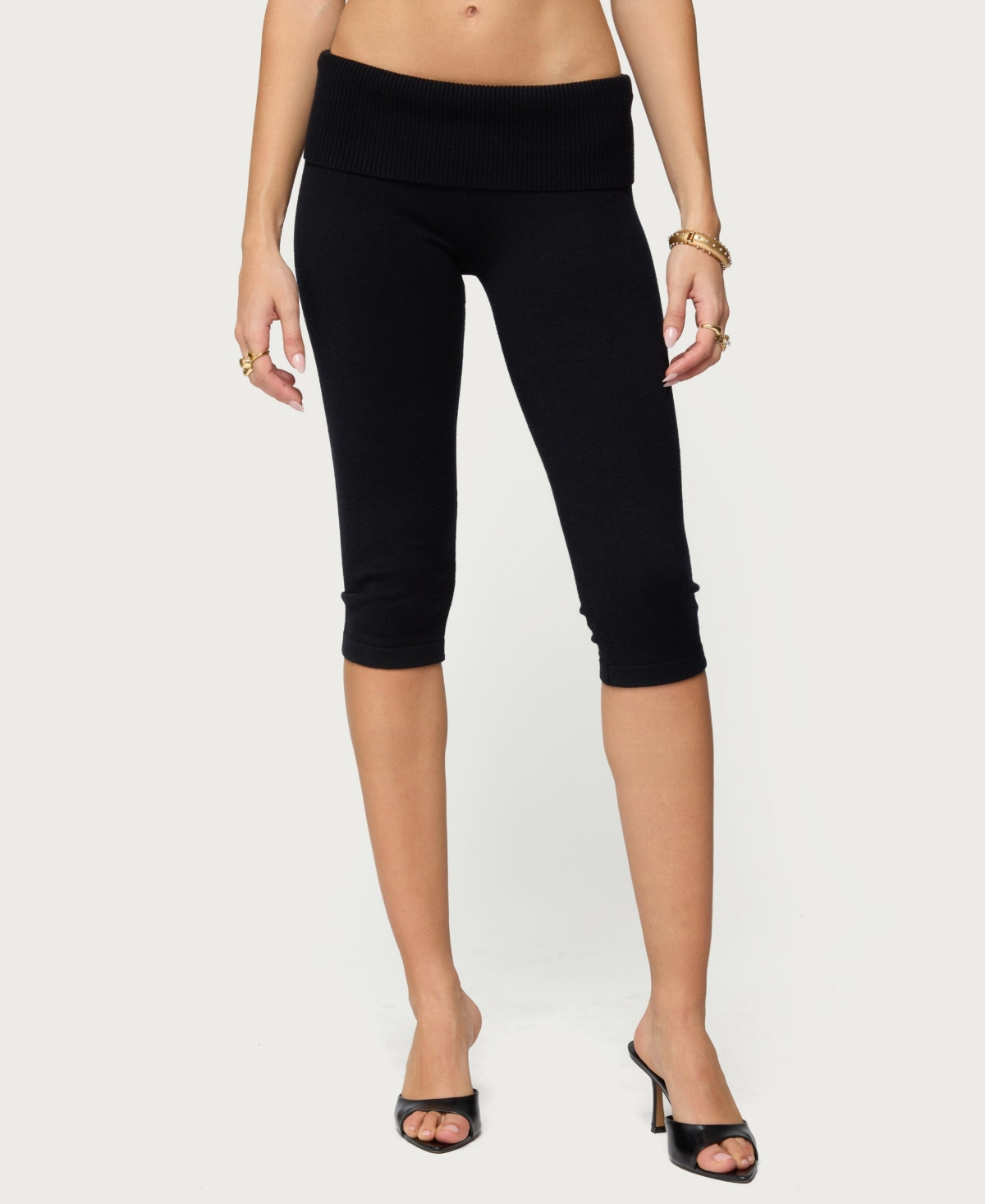Edikted Women's Skyla Knit Capri Pants - Black | Macy's