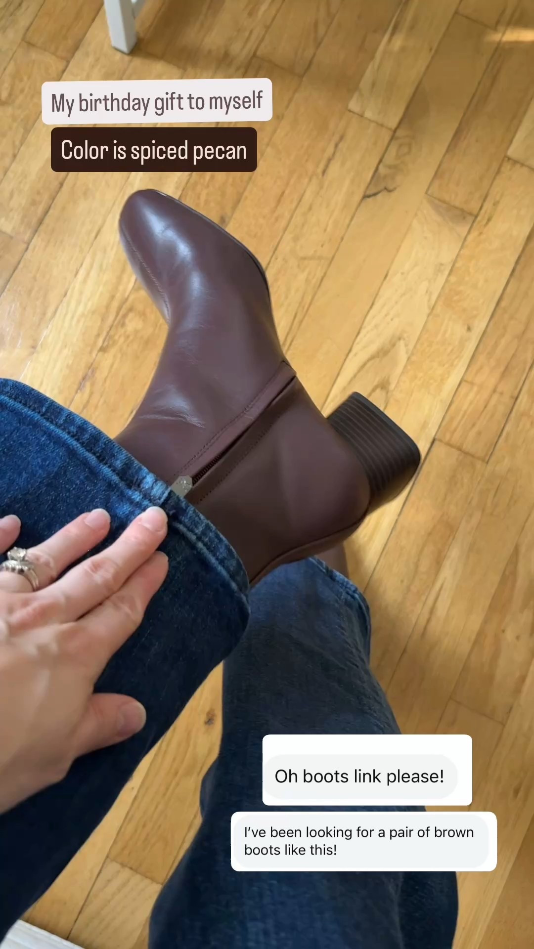 Comfy dark brown leather boots. Size up 1/2. Love the square toe! @samedelman #ankleboots

#LTKStyleTip #LTKShoeCrush