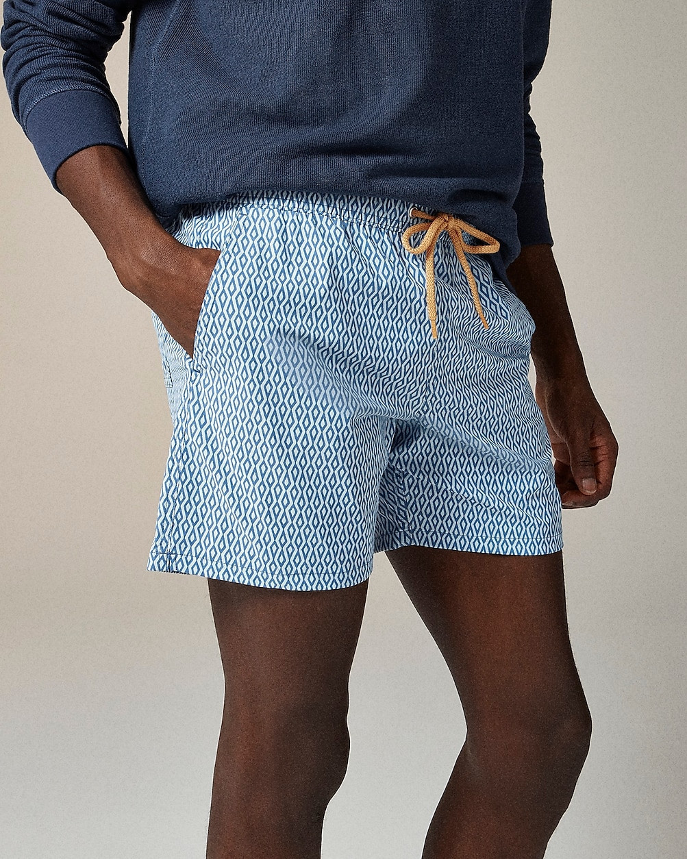 6"" stretch swim trunk in print with ECONYL® nylon | J. Crew US