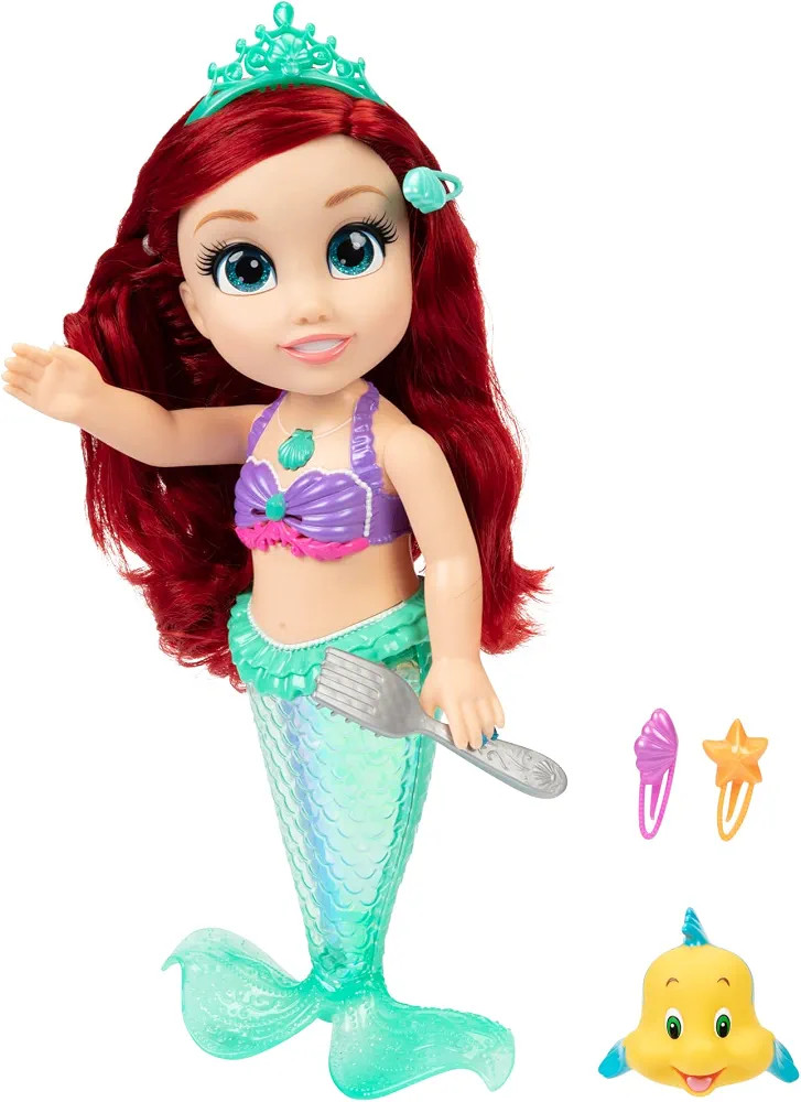 Disney Princess Ariel & Flounder - Singing Doll Ariel Sings Part of Your World - Tail Lights Up i... | Amazon (US)