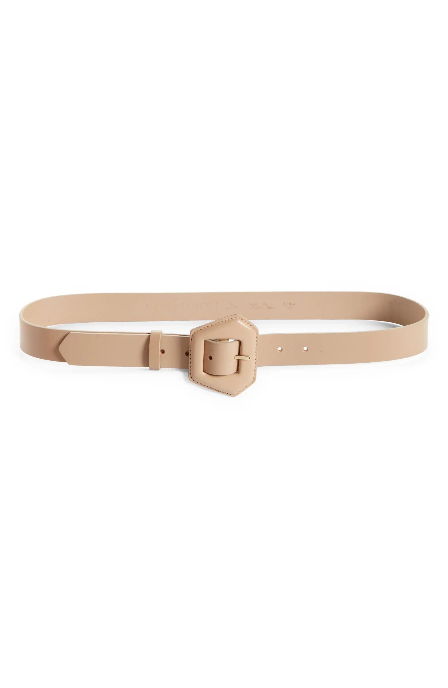 Nordstrom Oversize Buckle Leather Belt | Nordstrom | Nordstrom