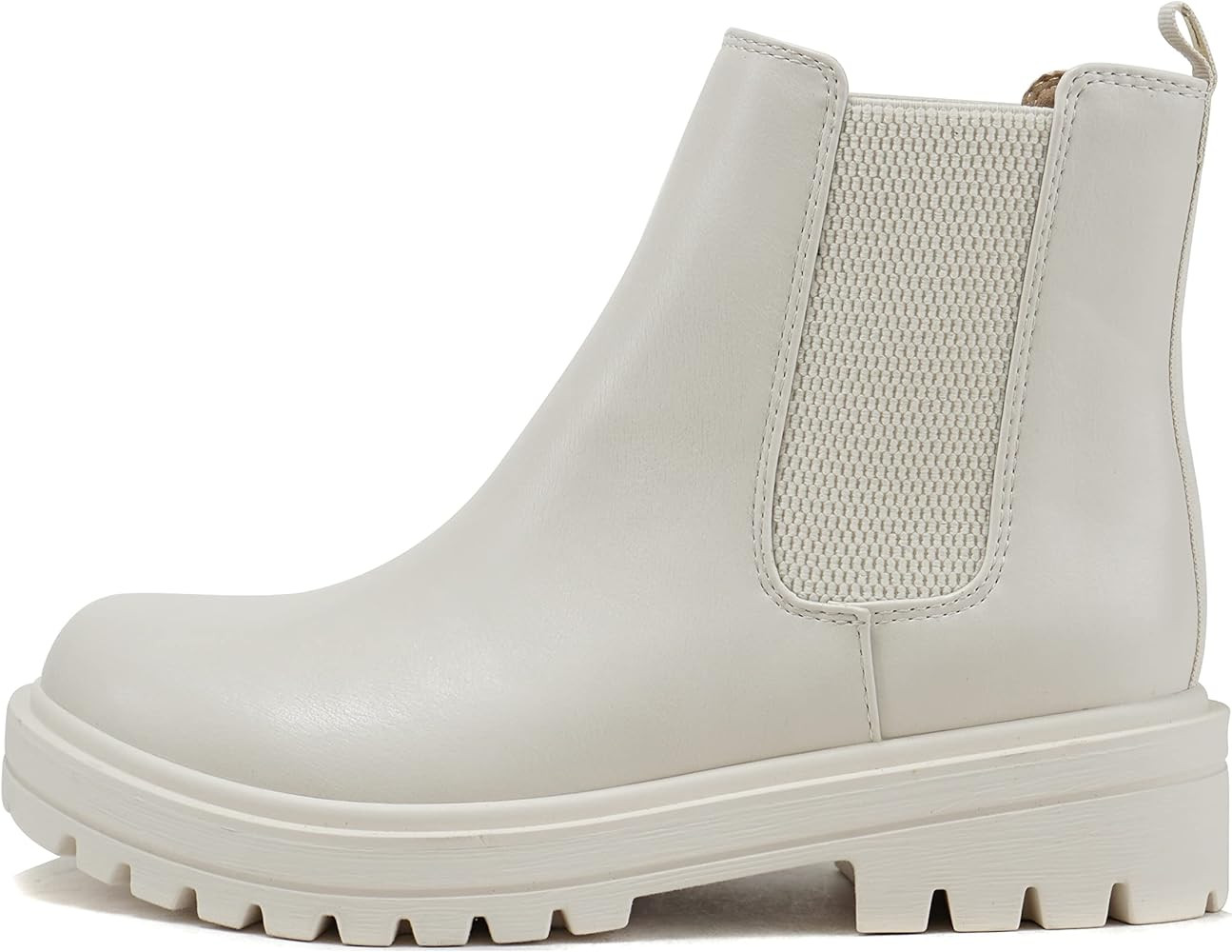 Soda Pilot ~ Women Lug Sole Low Heel Chelsea Fashion Ankle Bootie w/Double Elastic Gore | Amazon (US)