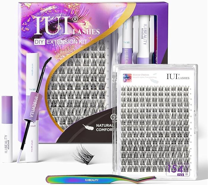 IUI Beauty Lash Clusters Kit Eyelash Clusters Wispy Lash Clusters Natural DIY Lash Extension Kit,... | Amazon (US)