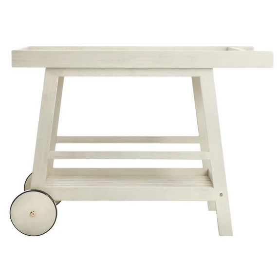 Safavieh Renzo Outdoor Patio 2 Tier Bar Cart - White | Walmart (US)