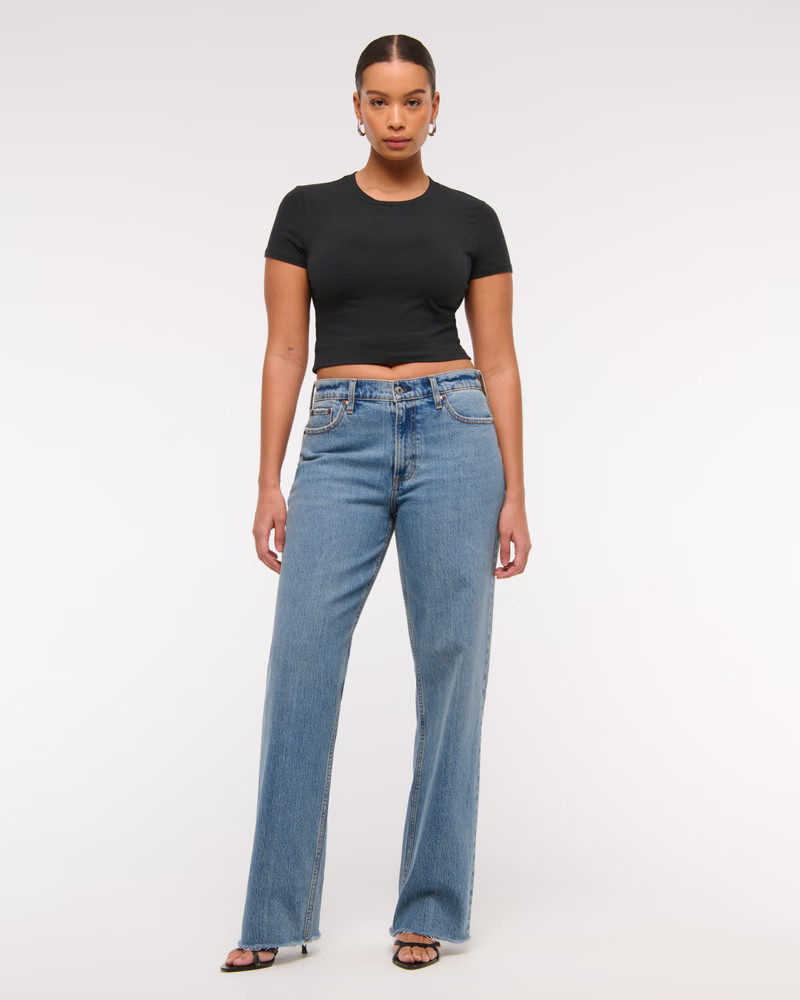 Women's Curve Love Low Rise Baggy Jean | Women's Bottoms | Abercrombie.com | Abercrombie & Fitch (US)