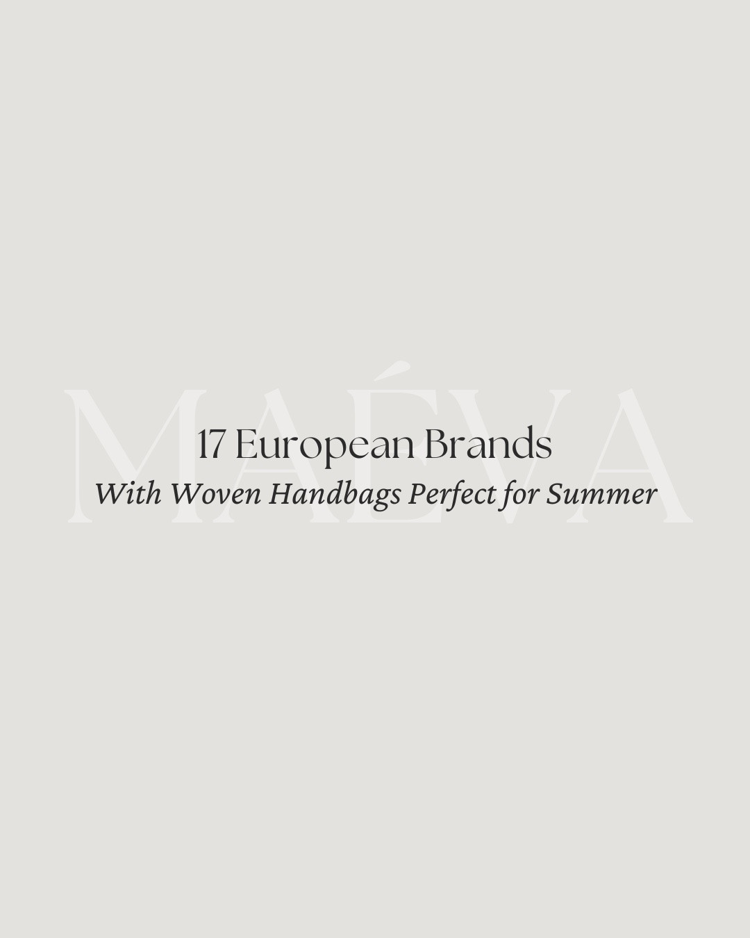 17 European Brands With Woven Handbags Perfect for Summer 👜

A woven handbag is one of my favorite ways to add warmth and texture to a summer outfit! Along with classic basket bags and raffia totes, I love discovering woven shoulder bags, structured top-handle styles, elegant clutches, and crossbody bags that bring a polished feel to warm-weather dressing 🌞

Inside, I'm sharing 17 European brands creating beautiful woven handbags crafted from raffia, rattan, straw, and other natural fibers. The list includes favorites like Polène, Sézane, PARIS/64, Strathberry, Hereu, Le Tanneur, Rouje, Lancaster, IBELIV, and more!

Several of these brands are ones I had the opportunity to visit and explore in person during my recent travels through France, while others have been long-time favorites, wishlist pieces, or exciting discoveries currently on my radar this season,  I hope you enjoy this list!

📍 Discover the full edit now live on maevawithamour.com, where you can explore all 17 brands in detail and shop the bags

🤍 You can also find the complete edit, plus more French and European handbag discoveries, on ShopMy @ maevawithamour under ‘French & EU Bags’ - link in bio 

👉 Save this post for your next handbag search, and follow for more French brand discoveries, thoughtful shopping edits, and timeless style inspiration

With Amour, M.

#LTKTravel #LTKWedding #LTKootd
