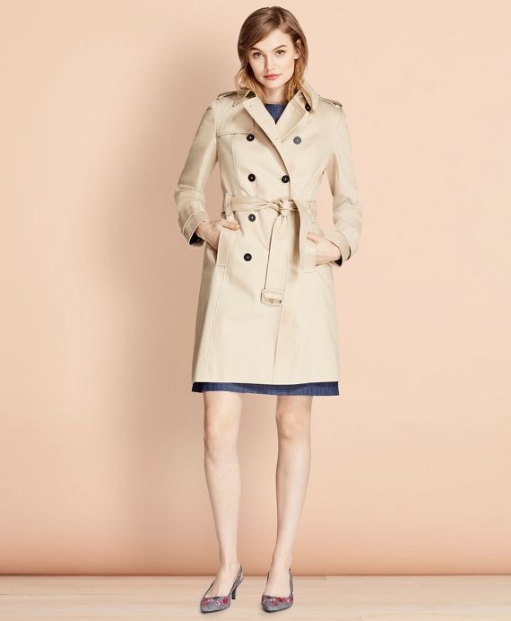 Cotton Twill Trench Coat Anchor-Print Denim Shirt Dress Anchor-Print Denim Shirt Dress Anchor-Embroi | Brooks Brothers