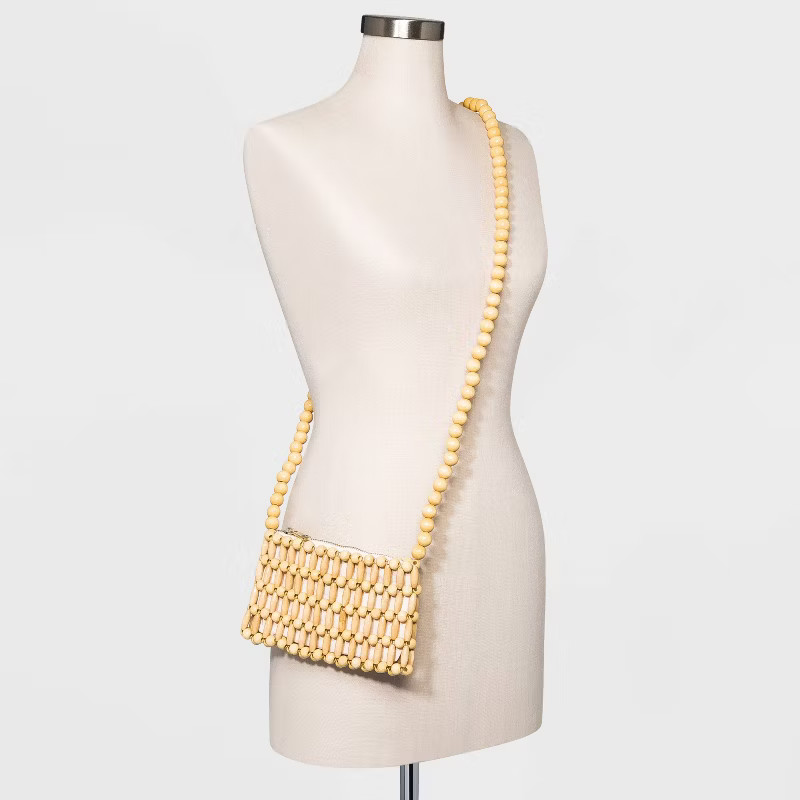 Beaded Mini Crossbody Bag - A New Day™ Natural | Target