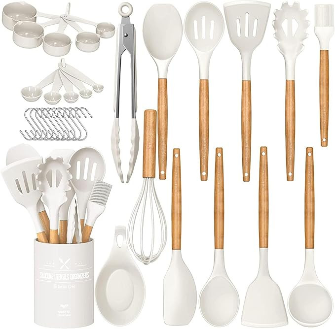 Umite Chef Kitchen Cooking Utensils Set, 33 pcs Non-stick Silicone Cooking Kitchen Utensils Spatu... | Amazon (US)