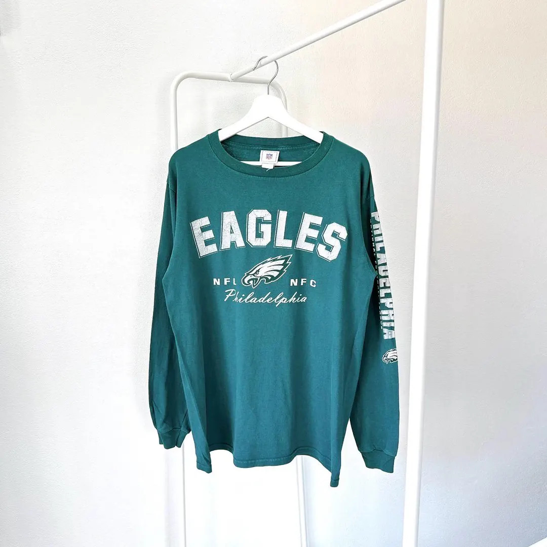 Vintage 00sphiladelphia Eagles Football, NFL Green Long-sleeves (M) - Etsy | Etsy (US)