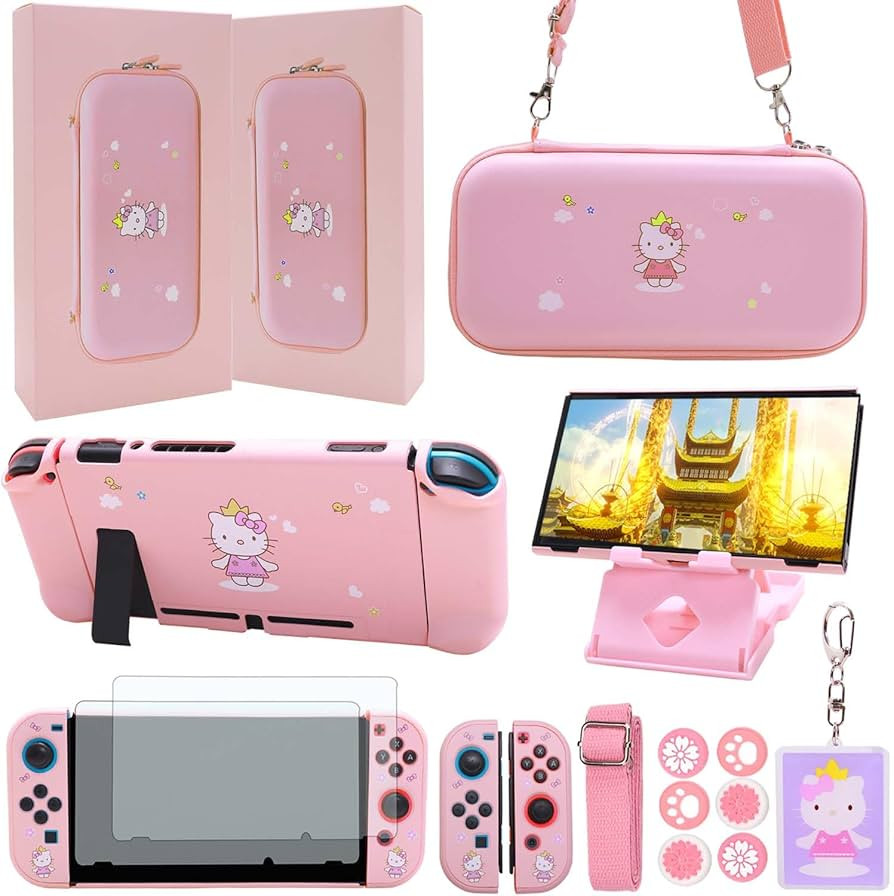 GUTIAL Accessories Bundle for Nintendo Switch - Cute Kawaii NS Accessories kit for Grils Boys Kid... | Amazon (US)