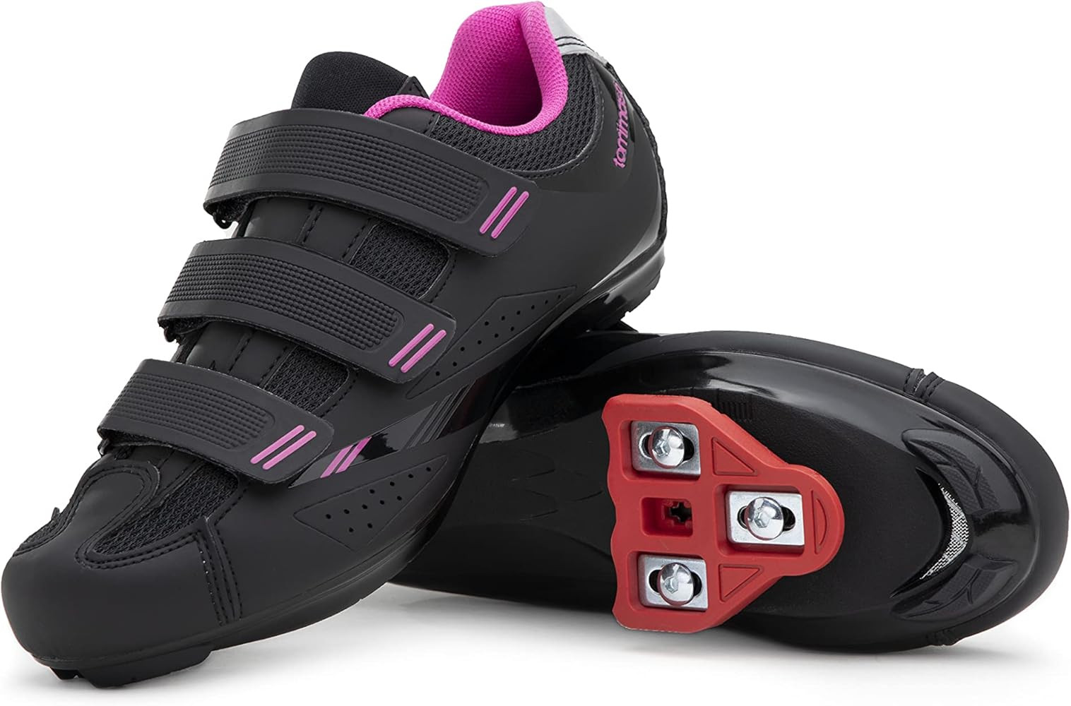 Amazon.com | Tommaso Pista Women's Indoor Cycling Ready Cycling Shoe Bundle - Black/Pink - Look D... | Amazon (US)