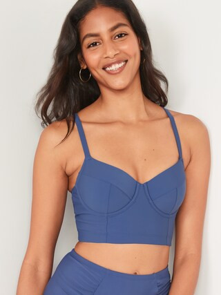 Underwire Longline Swim Top for Women | Old Navy (US)