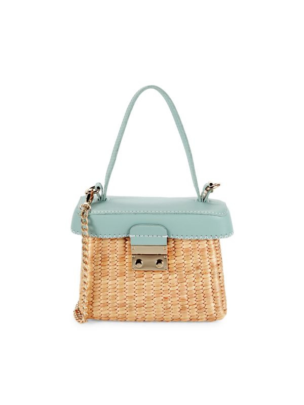 Laurel Seagrass & Vegan Leather Shoulder Bag | Saks Fifth Avenue OFF 5TH