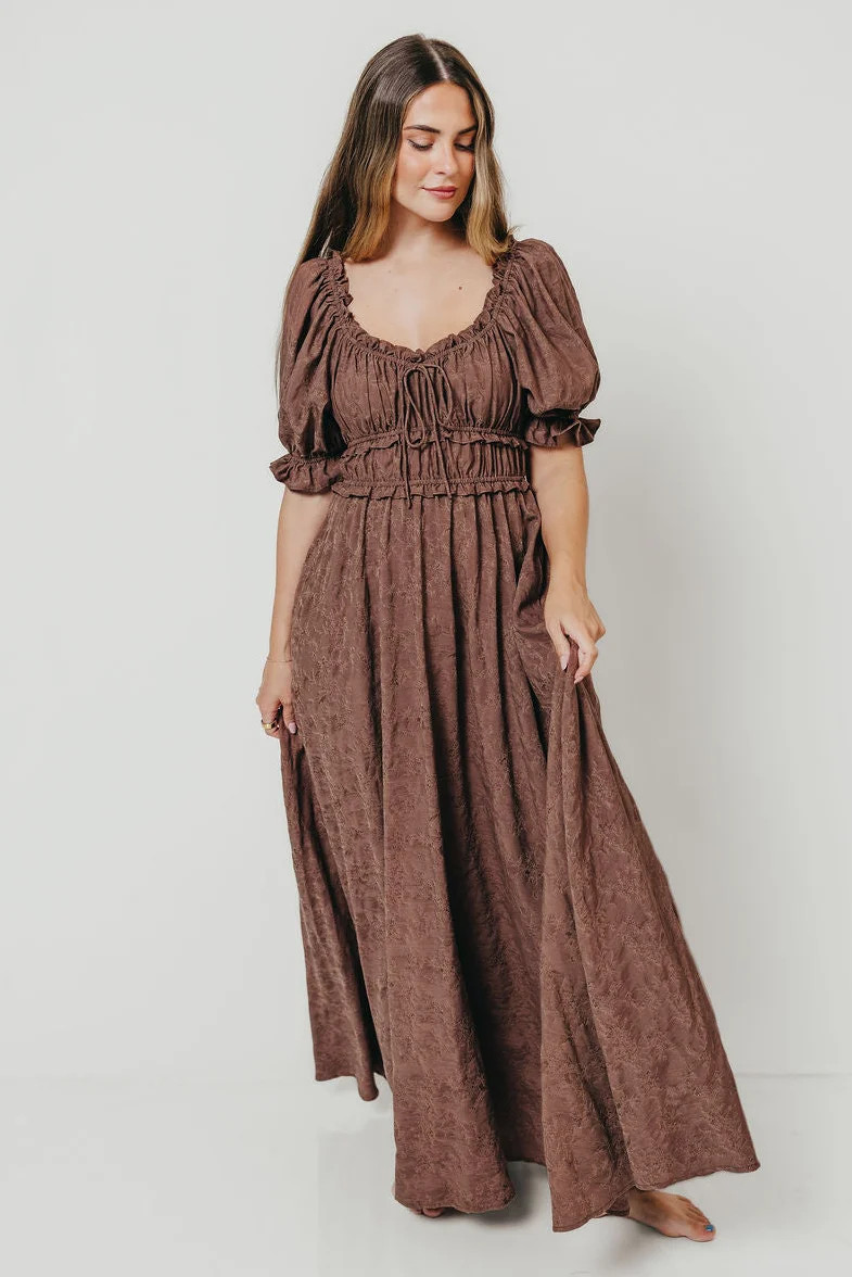 Sydnee Maxi Dress in Toffee Brown - Bump Friendly * 10/6 PRE-ORDER* | Worth Collective