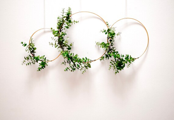 Metal Greenery Hoops, Floral Hoop, Greenery Hoop Wreath, Boxwood Hoops, Eucalyptus Leaf Hoop, Wre... | Etsy (US)