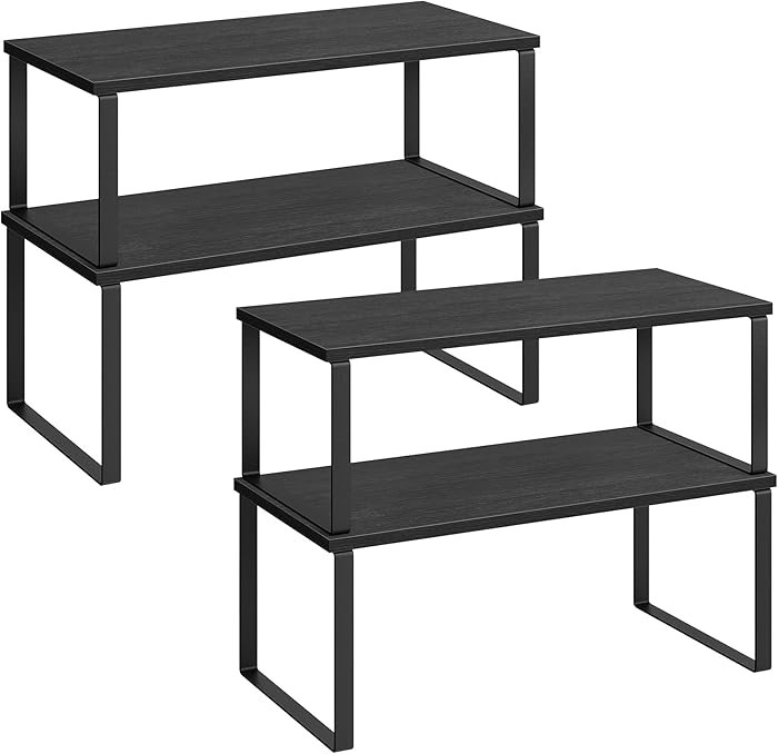 SONGMICS Cabinet Organizer Shelf, Set of 4 Kitchen Counter Shelves, Kitchen Storage, Spice Rack, ... | Amazon (US)