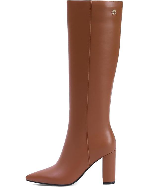 iiimmu Knee High Boots for Women 3 IN Chunky Heel with Side Zipper Soft Faux Leather Tall Boots P... | Amazon (US)