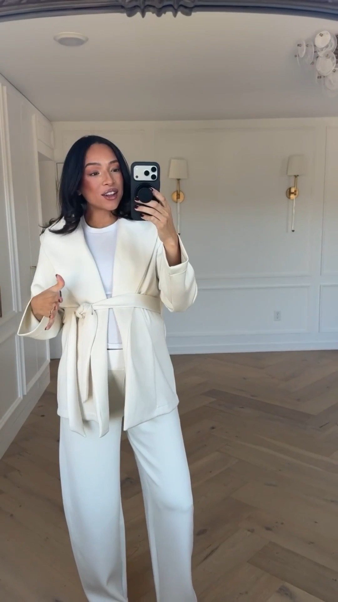 Comfy Winter Outfit 🤍 Use code NENAXSPANX for 15% off your first Spanx purchase + free shipping! Wearing size M cardigan and size M Tall barrel leg pants - this material is so comfortable, lightweight and buttery soft!

Loungewear
Winter outfit
Winter fashion
Airport outfit
Travel outfit

#LTKHoliday #LTKBump #LTKootd