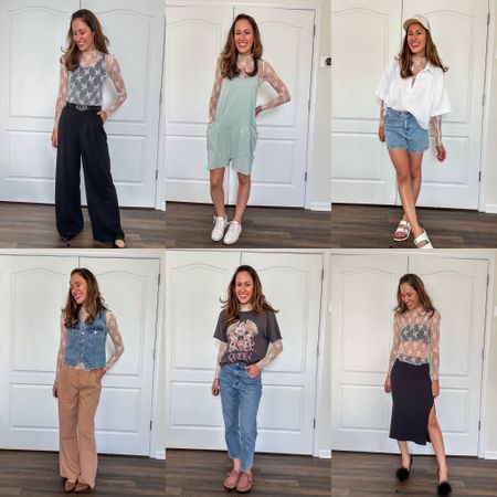 Sheer lace top from Amazon styled 6 ways! 

Spring outfits // spring to summer outfit // transition outfit // summer outfit // date night outfit // western inspired outfit // concert outfit // every day mom outfit 

#LTKfindsunder50 #LTKSeasonal #LTKstyletip