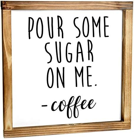 Amazon.com : Pour Some Sugar on Me Coffee Sign - Coffee Signs for Coffee Bar, Coffee Bar Sign, Co... | Amazon (US)