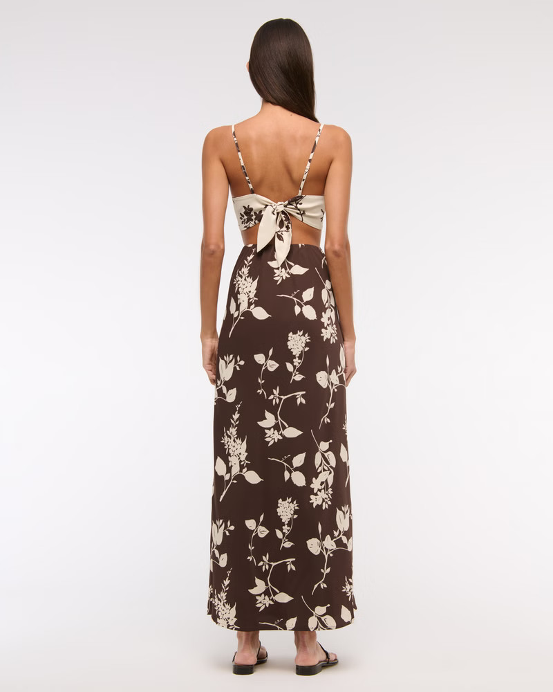 Women's Cutout Slip Maxi Dress | Women's New Arrivals | Abercrombie.com | Abercrombie & Fitch (US)