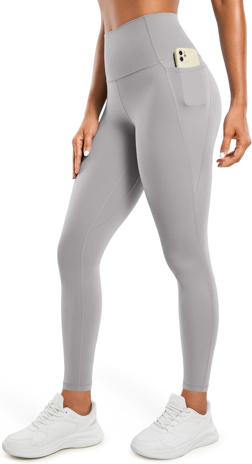 CRZ YOGA Womens Butterluxe Workout Leggings 28 Inches - High Waisted Gym Yoga Pants with Pockets ... | Amazon (US)