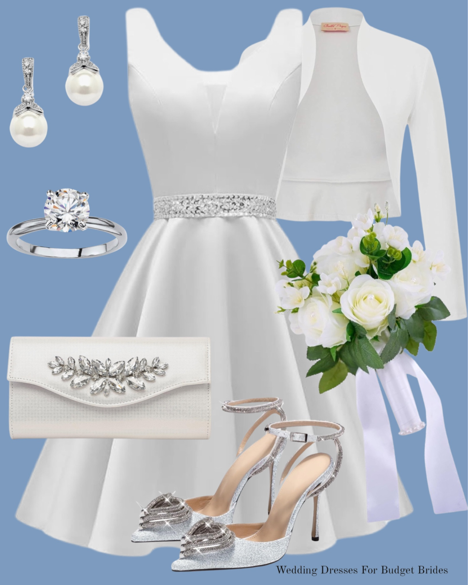 Affordable white midi dress, wedding clutch, and bridal bouquet for the bride to be.

Bachelorette dresses. Engagement party dresses. Engagement photo shoot dresses. Bridal shower dresses. Honeymoon dresses. White dresses. Rehearsal dinner dresses. Bachelorette party dresses. Reception dresses. After party dresses. Cocktail dresses. Bride to be dress. Bridal shower dress. Fall wedding. Winter wedding. Rehearsal dinner dress. Wedding. Bridal. Bachelorette dress. Engagement photo shoot dress.

#LTKwedding #LTKSeasonal #LTKstyletip