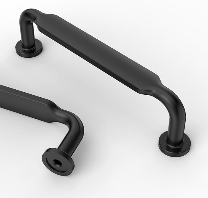 Asidrama 10 Pack 3.75 Inch(96mm) Matte Black Kitchen Cabinet Handles, Cabinet Pulls Kitchen Cabin... | Amazon (US)