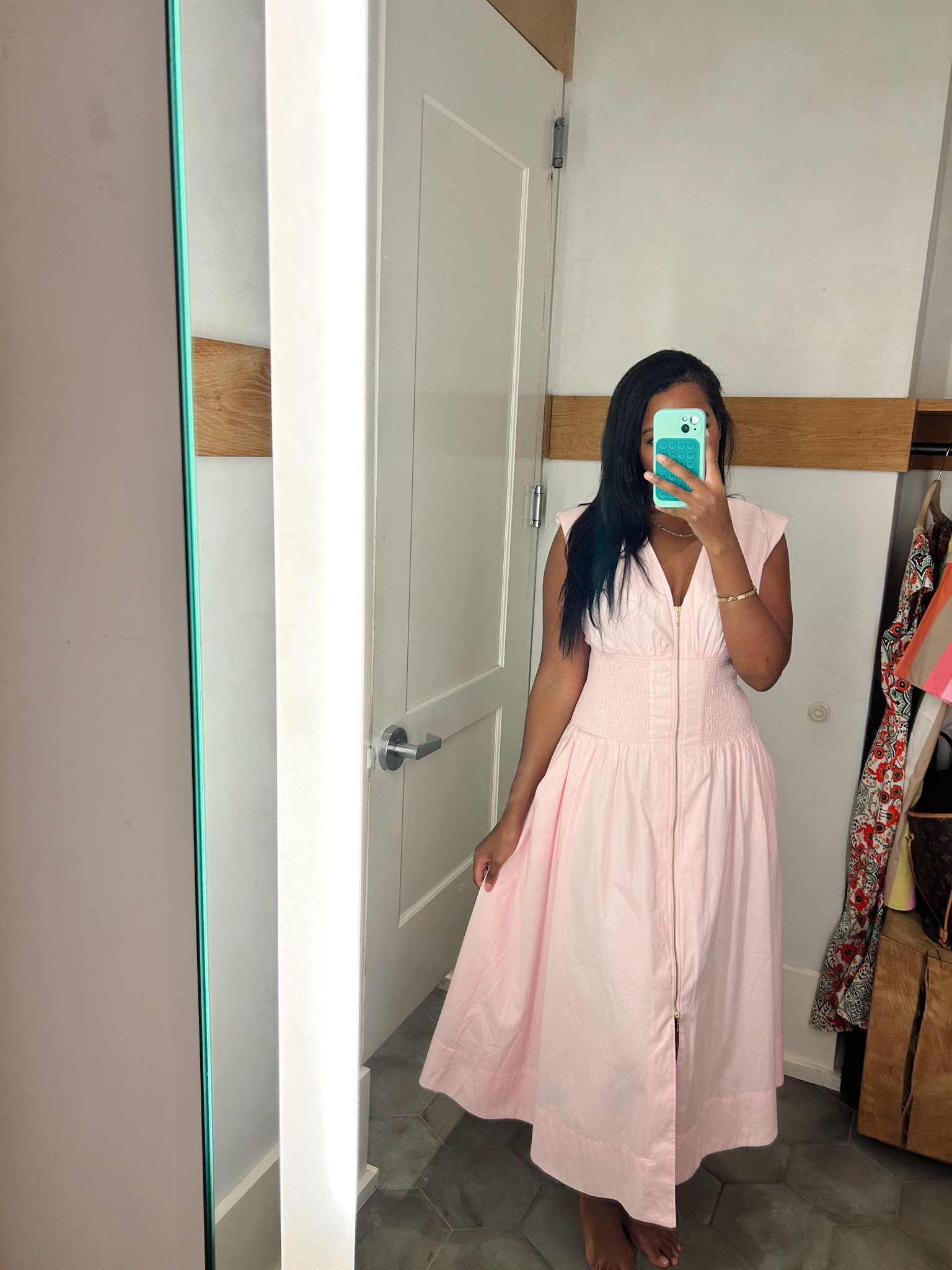 Beautiful pink dress, perfect for spring. Also available in white. TTS 

#resortwear #vacationoutfit #birkenstock #springdress #springoutfit #easter #easterdress

#LTKSpringSale #LTKstyletip #LTKworkwear