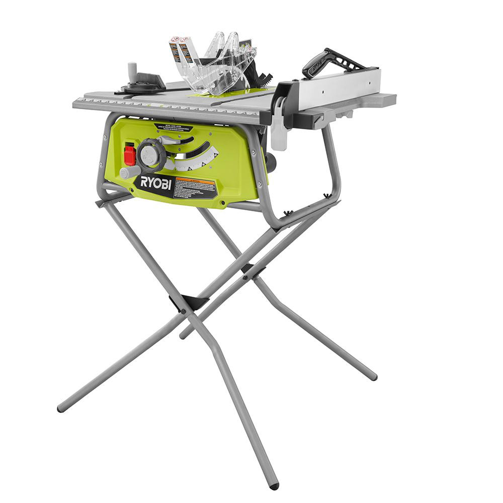 10 in. Table Saw with Folding Stand | The Home Depot