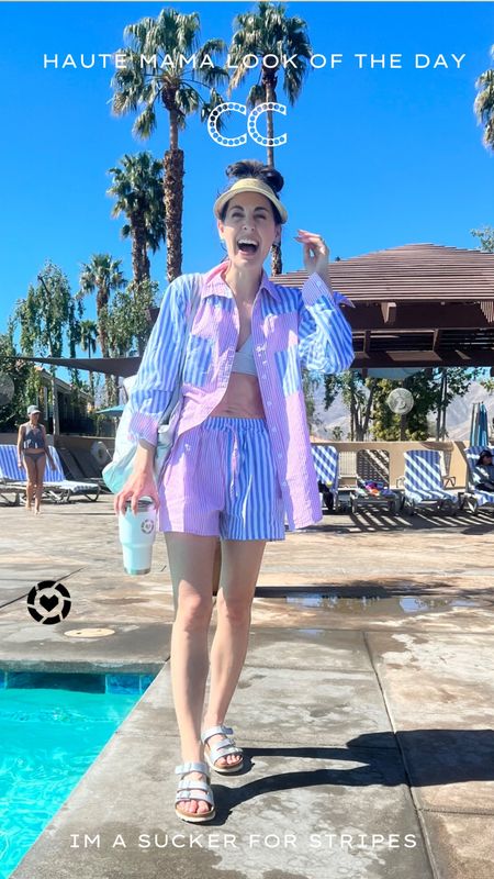 I’m a sucker for stripes and this shorts set and swimsuit are both under $50! I sized up to a small in the set and up to a 4 I’m the suit 

#hautemama #lookodtheday

#sfylisttip wear this button up with light wash blue jeans later or toss on the striped shorts with sneakers and your favorite white tee