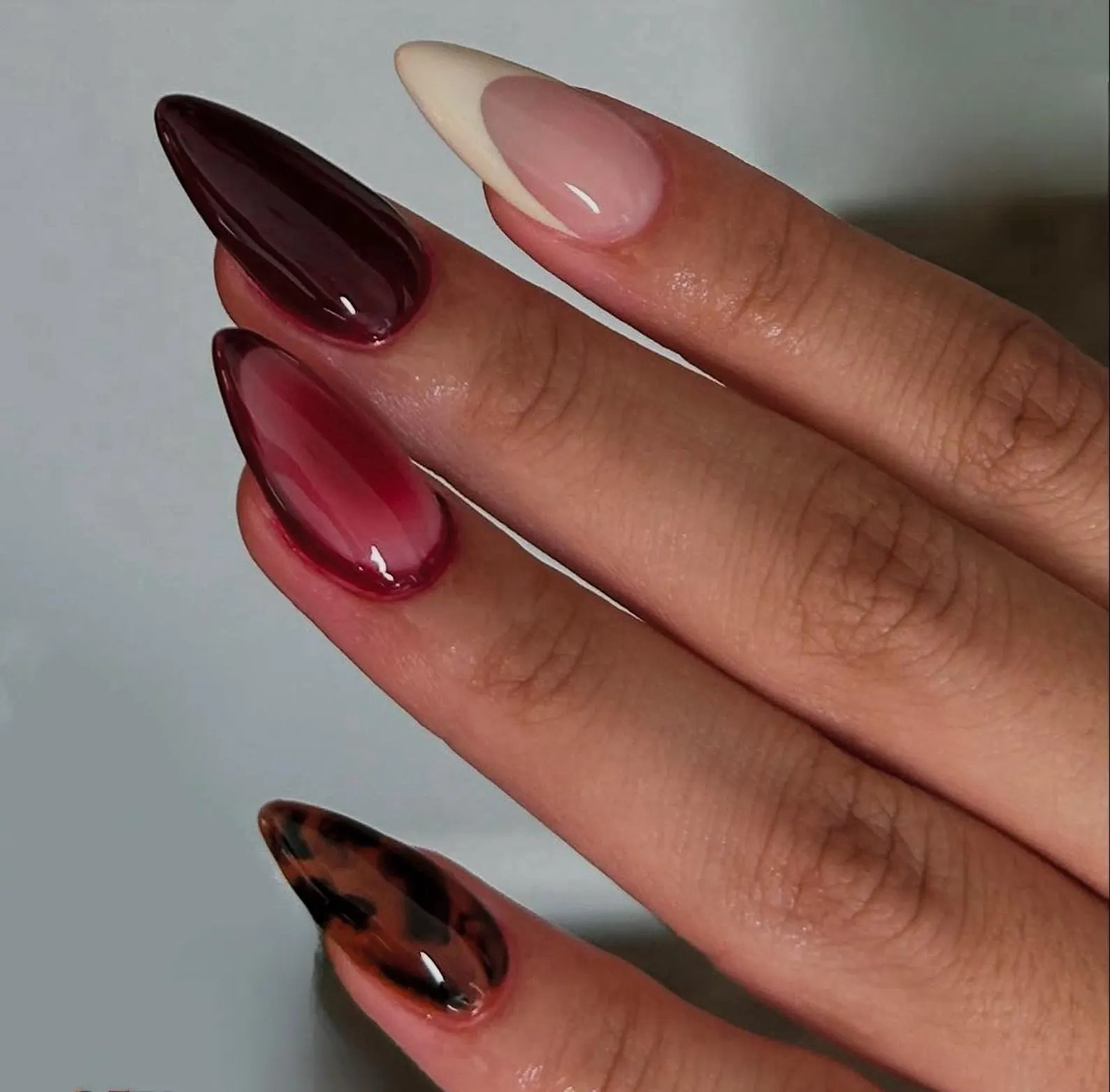 Tortoise Shell Leopard French Press On Nails: Handmade Faux Acrylic Gel Nails | Etsy (Global)