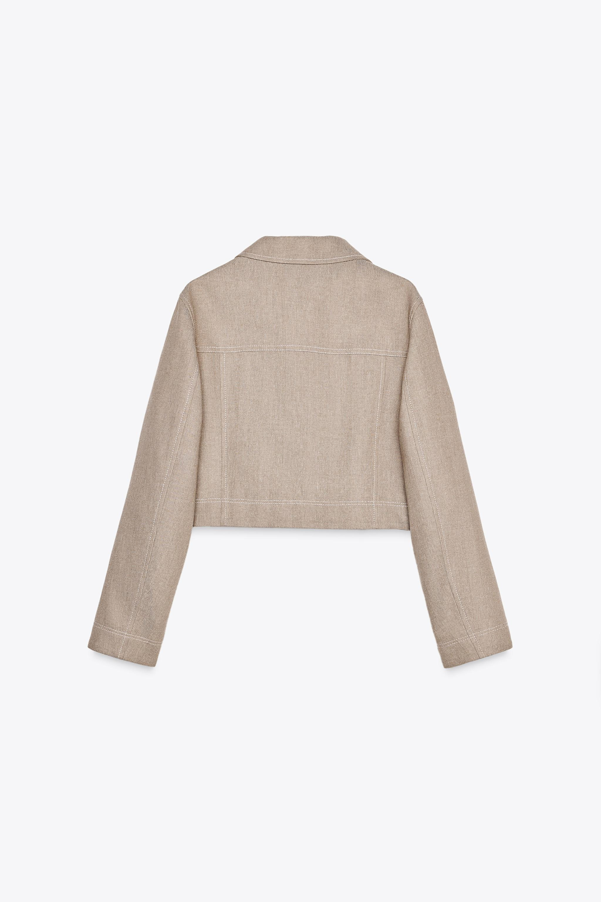 SHORT HERRINGBONE JACKET | Zara UK