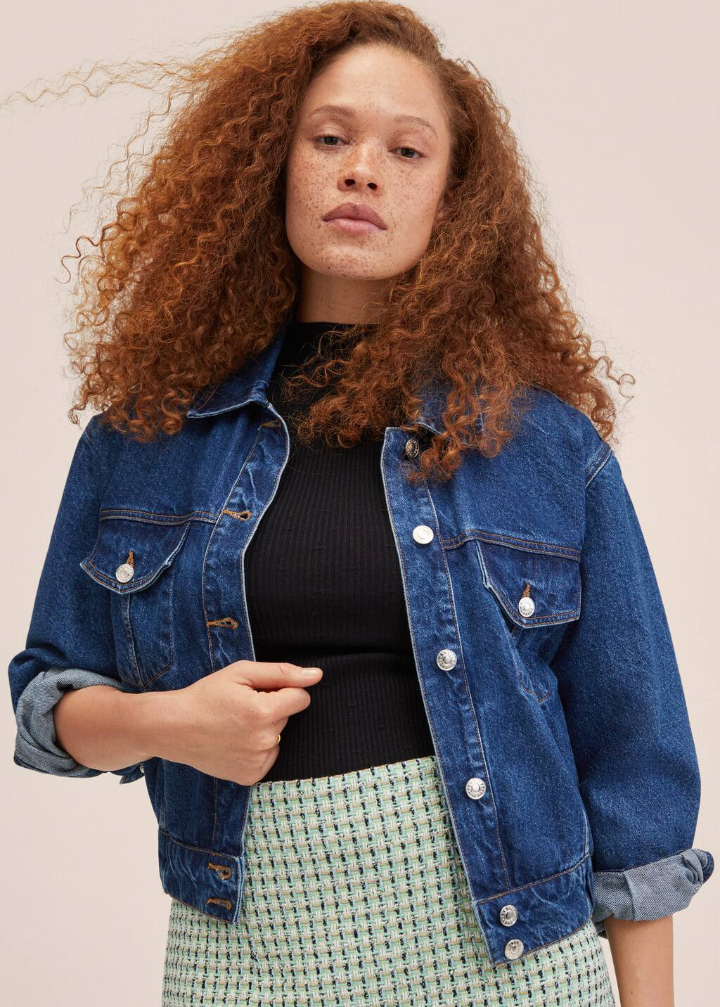 Tweed miniskirt | MANGO (US)