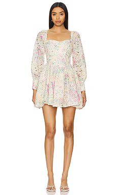 Bardot Lila Flounce Dress in Pastel Floral from Revolve.com | Revolve Clothing (Global)