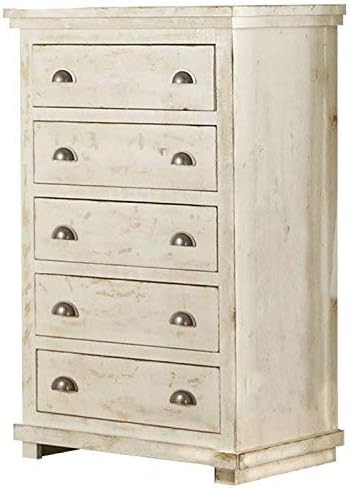 Progressive Furniture Wilow Chest, 38" x 18" x 52", Distressed White | Amazon (US)