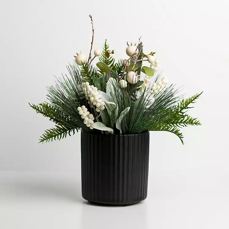 Eucalyptus White Berry Christmas Arrangement | Kirkland's Home