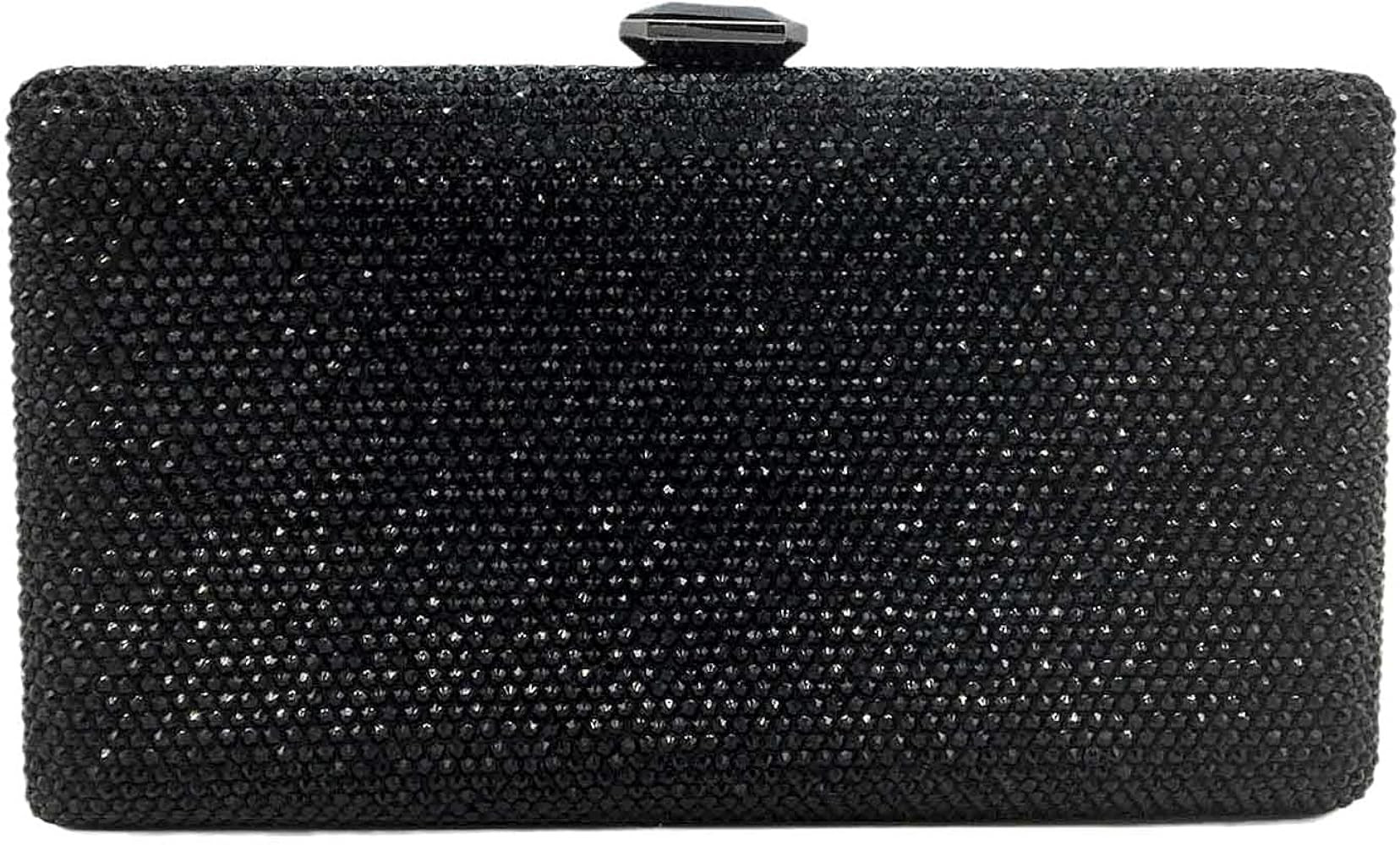 Elegant Women Box Clutch Crystal Evening Bags Wedding Handbags Bridal Purse | Amazon (US)