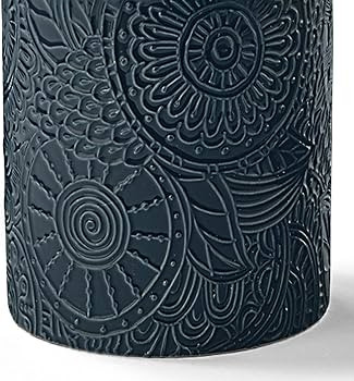 American Atelier Embossed Canister 4-Piece Ceramic Set Jar Container with Wooden Lids for Cookies... | Amazon (US)